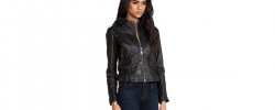 Doma Leather Moto Jacket with Hood