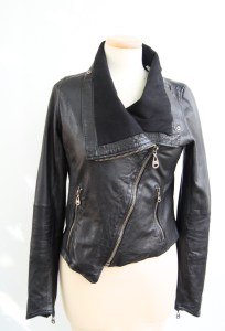 Doma leather moto jacket front