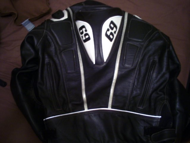 Leather Motorcycle Jacket with speed hump