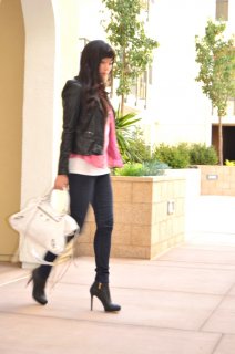 outfit with white Balenciaga white city bag