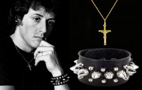 sylvester-stallone-rocky-2-gold-cross-necklace-bracelet