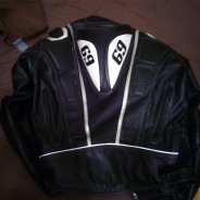 Leather Motorcycle Jacket with speed hump