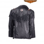 Western style leather Motorcycle Jackets